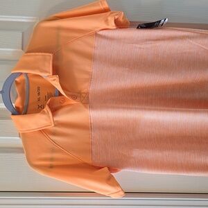 XERSION BOYS "ORANGE ICE" SHORT SLEEVE 3 BUTTON POLO SHIRT SIZE XL